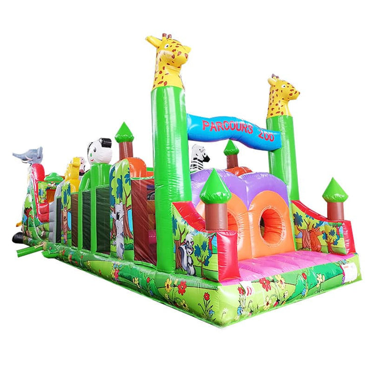 Parcours Zoo gonflable