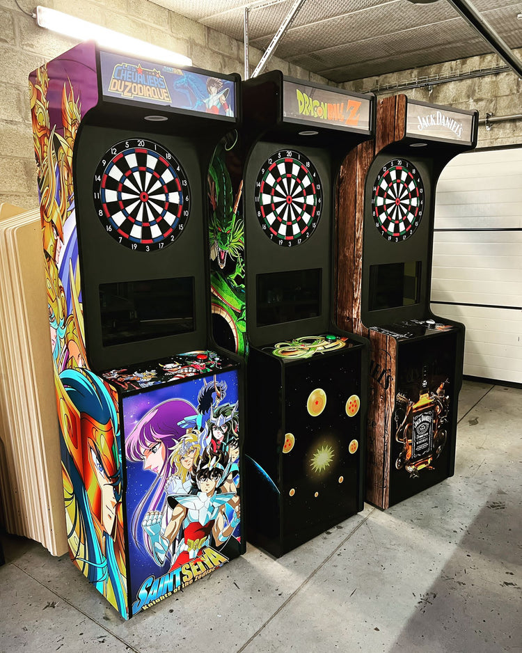 Borne d’arcade fléchettes avec écran score (location à la journée ) possibilité à la vente
