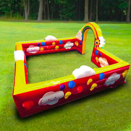 Parc baby arc en ciel ( module motricité inclus dans le parc )