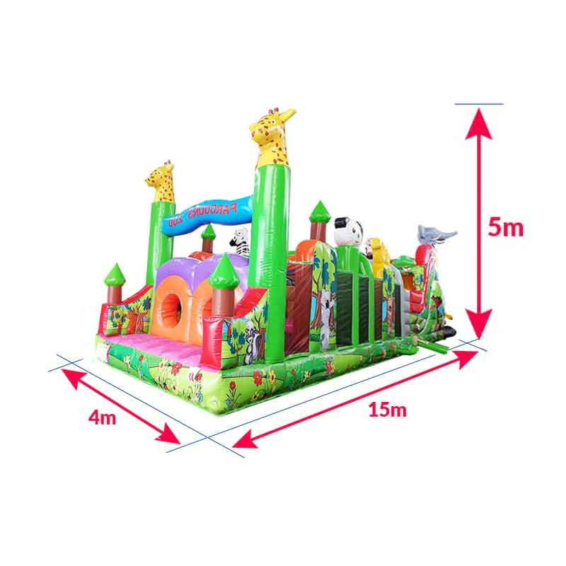 Parcours Zoo gonflable